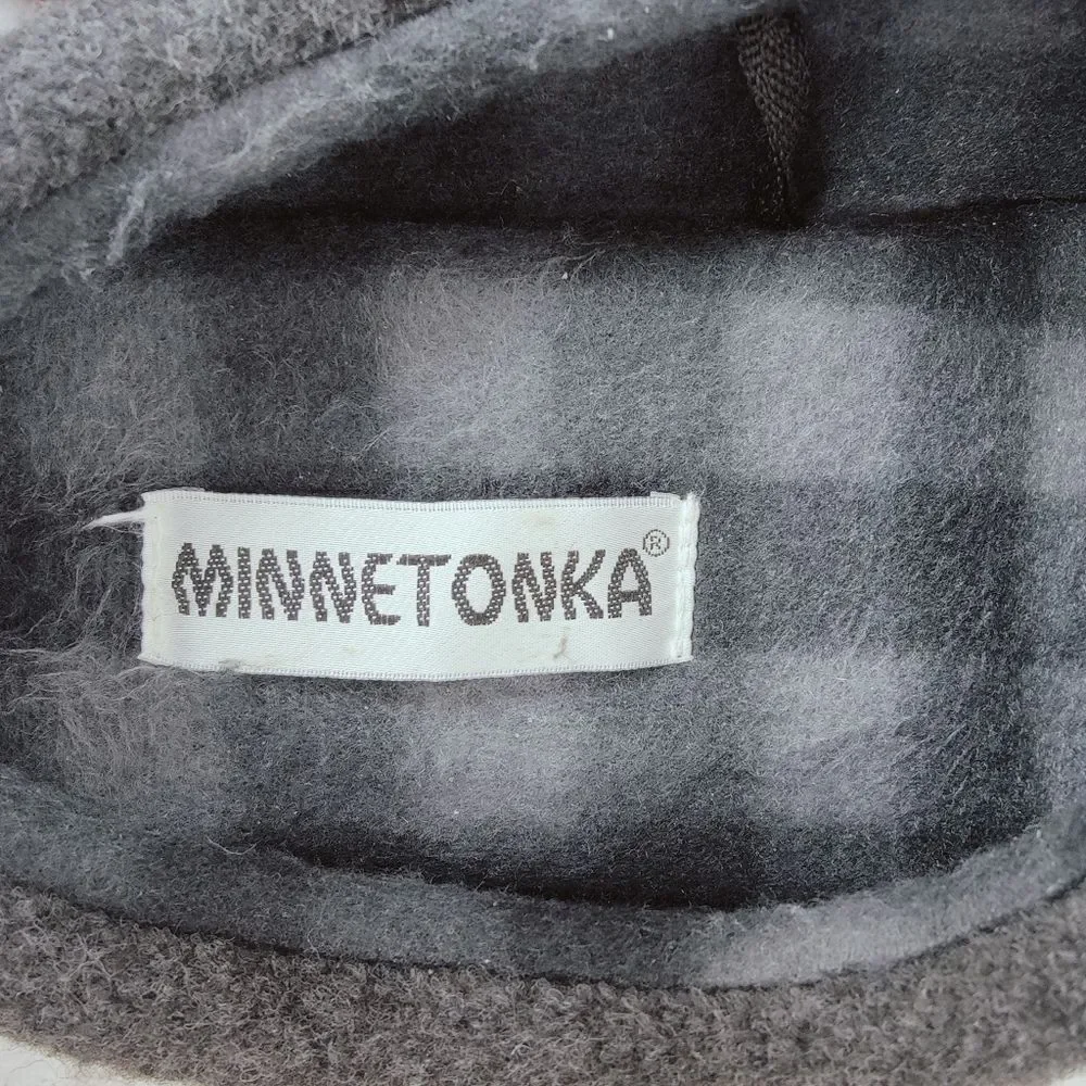 Minnetonka Men's Corbin Slides Slippers, Grey, Sz 12